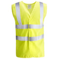 Yellow - Front - Personal Protective Wear Unisex Adult High-Vis Safety Reflective Vest