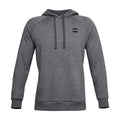 Light Grey-Onyx White Heather - Front - Under Armour Mens Hoodie
