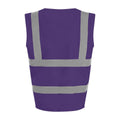 Purple - Back - PRO RTX Unisex Adult Sleeveless Hi-Vis Vest