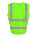 Lime Green - Back - PRO RTX Unisex Adult Sleeveless Hi-Vis Vest