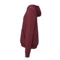 Maroon - Side - Bella + Canvas Unisex Adult Polycotton Pullover Hoodie