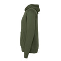 Military Green - Side - Bella + Canvas Unisex Adult Polycotton Pullover Hoodie