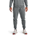 Light Grey Heather-Onyx - Side - Under Armour Mens Rival Jogging Bottoms