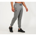Light Grey Heather-Onyx - Pack Shot - Under Armour Mens Rival Jogging Bottoms