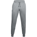 Light Grey Heather-Onyx - Front - Under Armour Mens Rival Jogging Bottoms