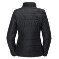 Black - Side - Russell Womens-Ladies Cross Padded Jacket