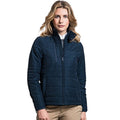 French Navy - Back - Russell Womens-Ladies Cross Padded Jacket