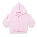 Pale Pink - Front - Larkwood Baby-Kids Zip Through Hooded Sweatshirt - Hoodie