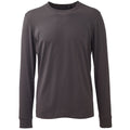 Charcoal Grey - Front - Anthem Mens Long-Sleeved T-Shirt