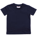 Navy - Front - Larkwood Baby-Childrens Crew Neck T-Shirt - Schoolwear