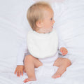 White-White - Back - Larkwood Plain Baby Bib