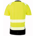 Fluorescent Yellow-Black - Back - Result Genuine Recycled Mens Safety T-Shirt