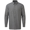 Grey Denim - Front - Premier Mens Organic Fairtrade Certified Chambray Shirt