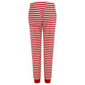 Red-White - Side - Skinni Fit Womens-Ladies Cuffed Lounge Pants