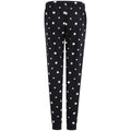 Navy-White - Side - Skinni Fit Womens-Ladies Cuffed Lounge Pants