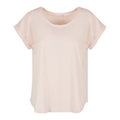 Pink - Front - Build Your Brand Womens-Ladies Long Slub T-Shirt