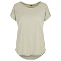 Soft Salvia - Front - Build Your Brand Womens-Ladies Long Slub T-Shirt