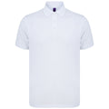 White - Front - Henbury Unisex Adult Polo Shirt