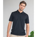 Black - Side - Henbury Unisex Adult Polo Shirt