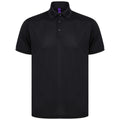 Black - Front - Henbury Unisex Adult Polo Shirt
