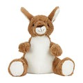Brown-White - Front - Mumbles Printme Kangaroo Plush Toy