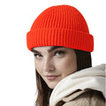 Fire Red - Back - Beechfield Unisex Adult Harbour Fisherman Beanie