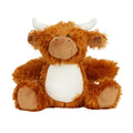 Brown - Front - Mumbles Printme Highland Cow Plush Toy