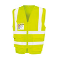 Fluorescent Yellow - Front - SAFE-GUARD by Result Unisex Adult Security Vest
