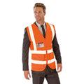 Fluorescent Orange - Back - SAFE-GUARD by Result Unisex Adult Security Vest