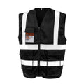 Black - Front - SAFE-GUARD by Result Unisex Adult Security Vest