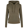 Olive - Front - Build Your Brand Womens-Ladies Organic Hoodie