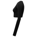 Black - Side - TriDri Womens-Ladies Ribbed Seamless 3D Crop Top