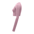 Mauve - Side - TriDri Womens-Ladies Ribbed Seamless 3D Crop Top