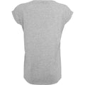 Heather Grey - Back - Build Your Brand Womens-Ladies Extended Shoulder T-Shirt