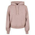 Dusk Rose - Front - Build Your Brand Womens-Ladies Organic Oversized Hoodie