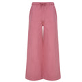 Dusky Pink - Front - Skinni Fit Womens-Ladies Sustainable Wide Leg Jogging Bottoms