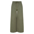 Khaki - Front - Skinni Fit Womens-Ladies Sustainable Wide Leg Jogging Bottoms