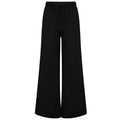 Black - Front - Skinni Fit Womens-Ladies Sustainable Wide Leg Jogging Bottoms