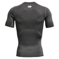 Carbon Heather-Black - Back - Under Armour Mens Raglan Compression Shirt