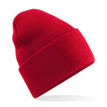 Classic Red - Front - Beechfield Unisex Adult Original Turned Up Cuff Beanie