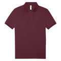 Burgundy - Front - B&C Mens Polo Shirt