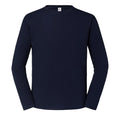 Deep Navy - Front - Fruit of the Loom Mens Iconic 195 Premium Ringspun Cotton Long-Sleeved T-Shirt