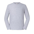 Heather Grey - Front - Fruit of the Loom Mens Iconic 195 Premium Ringspun Cotton Long-Sleeved T-Shirt