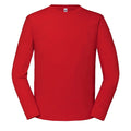 Red - Front - Fruit of the Loom Mens Iconic 195 Premium Ringspun Cotton Long-Sleeved T-Shirt
