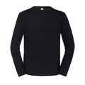 Black - Front - Fruit of the Loom Mens Iconic 195 Premium Ringspun Cotton Long-Sleeved T-Shirt
