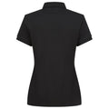 Black - Back - Henbury Womens-Ladies Recycled Polyester Polo Shirt