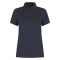 Navy - Front - Henbury Womens-Ladies Recycled Polyester Polo Shirt