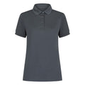 Charcoal Grey - Front - Henbury Womens-Ladies Recycled Polyester Polo Shirt