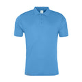 Sapphire Blue - Front - AWDis Cool Unisex Adult Cool Smooth Polo Shirt
