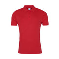 Fire Red - Front - AWDis Cool Unisex Adult Cool Smooth Polo Shirt